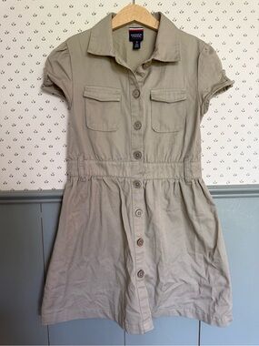 French Connection Khaki Girls canvas dress